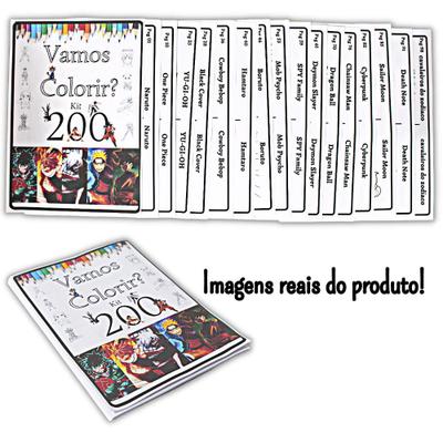 Kit 100 Desenhos Para Pintar E Colorir Dragonball Z - Folha A4