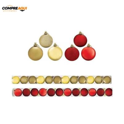 Kit 30 Bolas De Natal Vermelha Dourada 3cm Decoração Árvore | Magalu  Empresas | B2B e compras com CNPJ