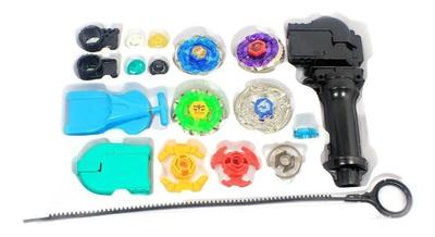 Kit 4 Beyblade Metal Fusion Pião C/super Lançador Brinquedos em