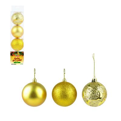 Kit 4 bolas de natal dourada enfeite natalino vermelho 8cm | Magalu  Empresas | B2B e compras com CNPJ