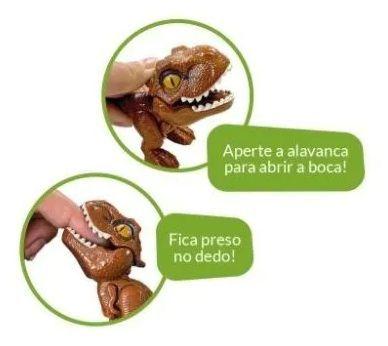 Dinossauro Tiranossauro Rex Jogo Dino Morde Dedo Jurassic Cor