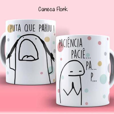 1 caneca xícara porcelana flork bento meme palito divertida - Envio Rápido  - Rosa Decor Home - Caneca - Magazine Luiza