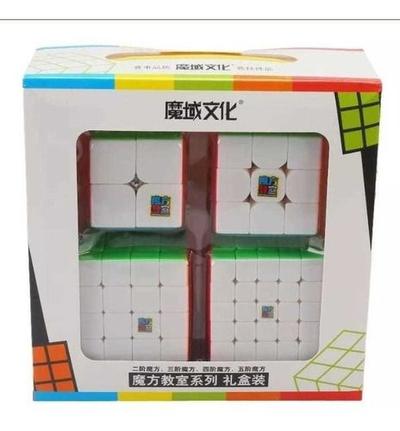 Kit Cubo Mágico Profissional MoYu 2x2 / 3x3 / 4x4 / 5x5 - Cubo ao