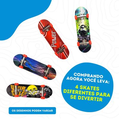 5 Skate Dedo Profissional Shape Com Lixa Para Rampa Pista