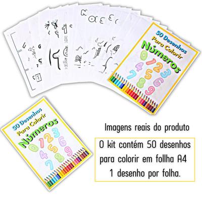 50 Desenhos para colorir De Natal Papai Noel - em folha A4 - Infinity  Brinquedos - Kit de Colorir - Magazine Luiza