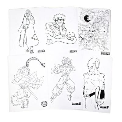 Kit 100 Desenhos Para Pintar E Colorir Dragonball Z - Folha A4 ! 2