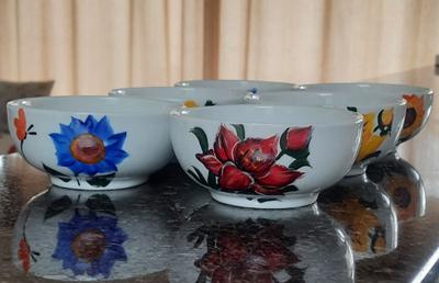 Jogo de Tigelas em Porcelana Azul Floral 4 peças, Compre Online