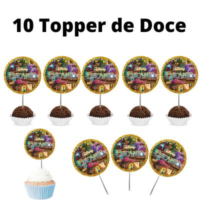 Festa Em Casa Princesas Decoração Aniversário Topo Bolo Simples - DBM Kids  - Topo de Bolo - Magazine Luiza