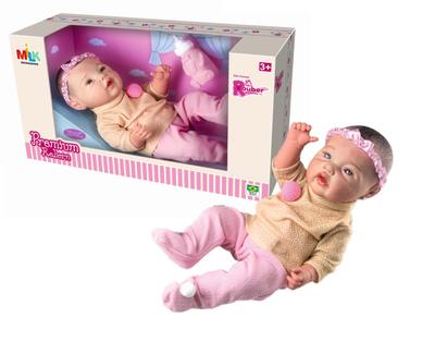 Boneca Bebê Reborn Menino Realista Bebê 100% Silicone - Milk