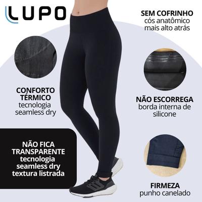 Calça Legging Lupo Basic Original Feminina Sport Fitness Academia Leguin  Legues Cintura Alta