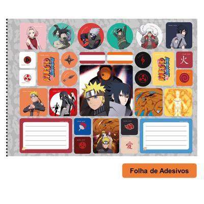 Kit Caderno de Desenho Naruto Shippuden 60 folhas Capa Dura São Domingos +  Lápis de Cor Faber 12 Cores Escolar Infantil, Magalu Empresas
