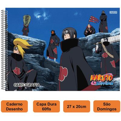 Caderno Naruto Desenho Animes Mangás Brochura 2 Unidades