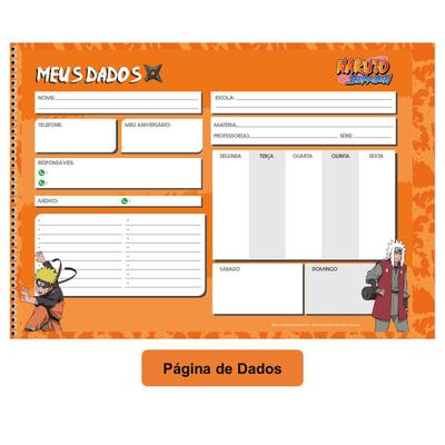 Kit Combo 4 Cadernos De Desenho Naruto 60 Folhas 275mmX200mm no Shoptime