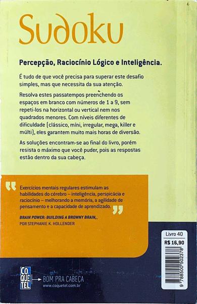 Livro Sudoku + De 400 Jogos Níveis Fácil Médio E Difícil, Magalu Empresas