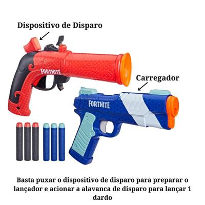 Pistola Lança Dardos Tipo Nerf Com 6 Dardos Brinquedo Ação - Dupari