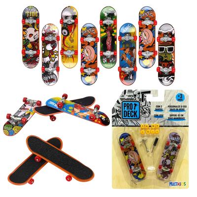 2 Pcs Dedo Mini Skateboard  dedo com ferramentas Pro Fingerboard