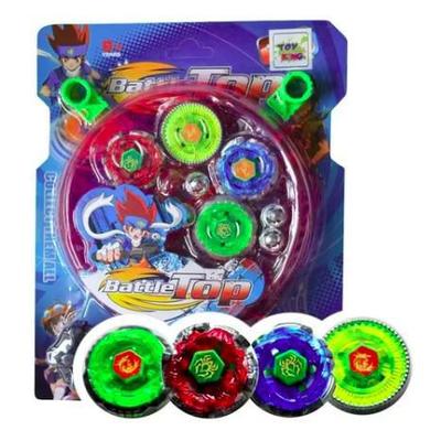 Kit 4 Beyblade Metal + 2 Lançador + Arena Batalha