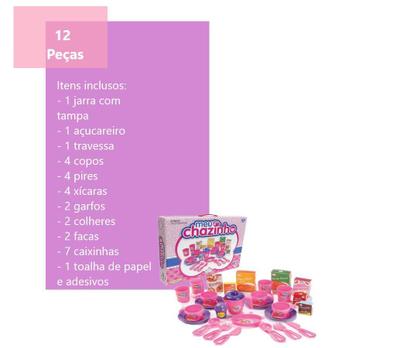 Kit Brinquedo infantil Cartela Bonecos E Itens 12 Peças do