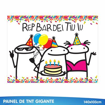 Kit Enfeites Mesa Festa Flork Meme Aniversário Painel Display