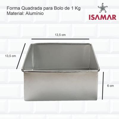 Jogo De Forma De Bolo Quadrada Alta 10 Cm - 5 Peças - ISAMAR - Formas e  Assadeiras - Magazine Luiza