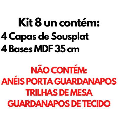 Kit Sousplat + Jogo Americano + Guardanapo Bola Vermelha - 1 Peça