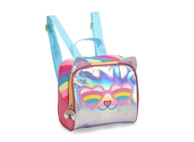 Kit Mochila e Estojo Escolar de Rodinha Infantil Menina Gatinho