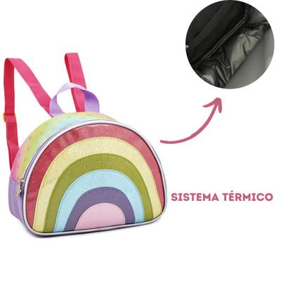 Kit Mochila Rodinha Escolar Lancheira Estojo Menina Gato Orelhinha