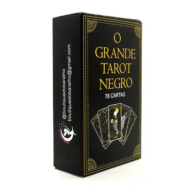 Baralho O Tarot Negro 78 cartas Completo Todos os Arcanos