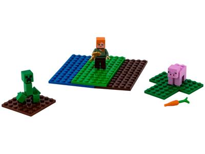 Conjunto de construção de casas para porcos Lego Minecraft