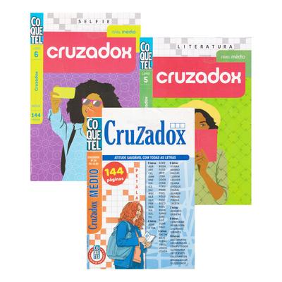 Livro Coquetel Cruzadox Exercício Para Memória Lógica Letras