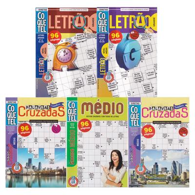 Kit com 03 Caça Palavras Livro Fácil Coquetel - Livros de Palavras Cruzadas  - Magazine Luiza