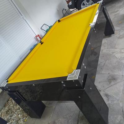 Mesa de Sinuca e Bilhar Gaveta Atrativo Compensando Naval Carlin Bilhares  Superfície em Pedra de Ardósia 20mm 2,25 x 1,30 Preta bl Tecido Amarelo em  Promoção na Americanas