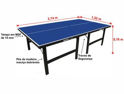 Mesa De Tênis De Mesa Ping Pong MDF 15mm - Klopf - Cód.1016 - Mesa de Ping  Pong - Magazine Luiza