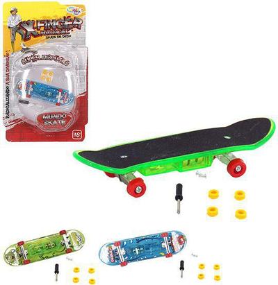 Skate De Dedo De Plástico 14 Peças Xtreme Brinquedo