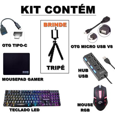 Kit Mobilador Completo Jogar Free Fire P/ Celular Led Rgb