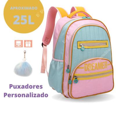 Comprar Mochila Escolar Colorblock Luluca 42 cm - Brinquedos Para Crianças