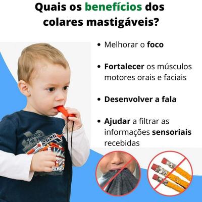 Mordedor Sensorial Para Autistas Colar Anti Estresse, Magalu Empresas