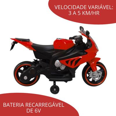 Mini Moto Infantil Elétrica 3 Rodas Com Pedal Triciclo Passeio 6V A Bateria  Recarregável Até 25kg Bivolt Motoca Som e Luzes Dia das Crianças, Magalu  Empresas