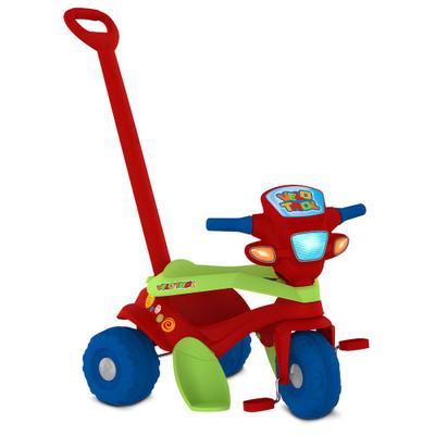 Motoca Infantil Triciclo Pedalar Menino Menina Cor Vermelho