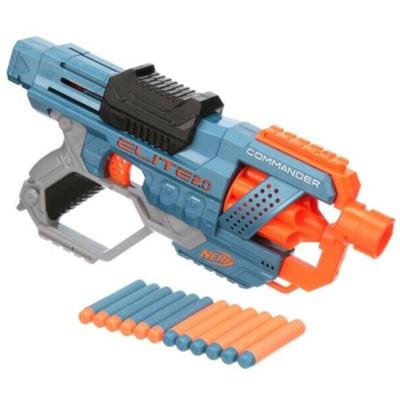 Pistola Lança Dardos Tipo Nerf Espingarda Azul 12 Dardos e 4