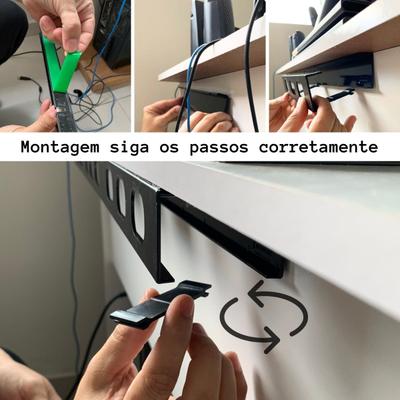 Organizador Cabos e Fios Para Mesa Para 6 Cabos - Tecnologias F.A.F. -  Organizador de Fios e Cabos - Magazine Luiza