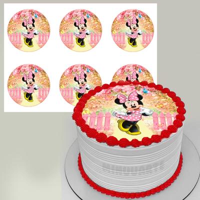 Papel De Arroz Comestivel Para Bolo Minnie Vermelha