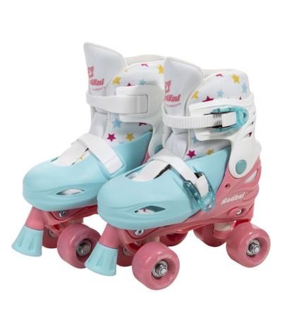 Patins Infantil Menina Quad Roller Skate Ajustável 4 Rodas