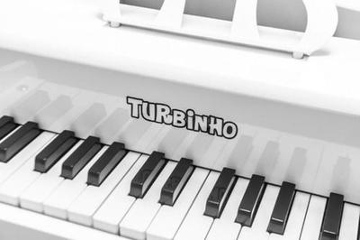 Mini Piano de Cauda Infantil - 30 Teclas - Turbinho - Cor Branco