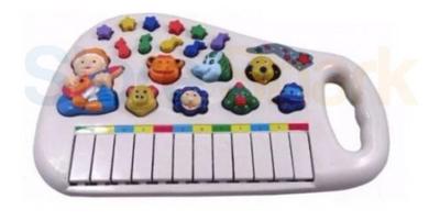 Piano Musical Teclado Infantil Sons E Luzes Animais Sitio