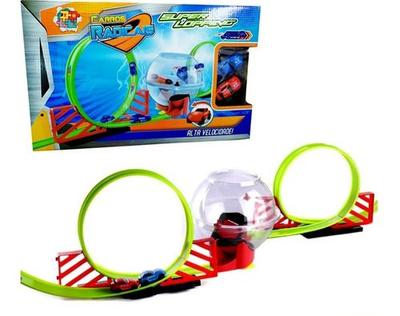 Pista De Corrida Mcqueen Carros Looping 360 Com 2 Carrinhos em