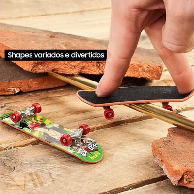 Skate De Dedo Com Lixa Fingerboard Infantil Brinquedo