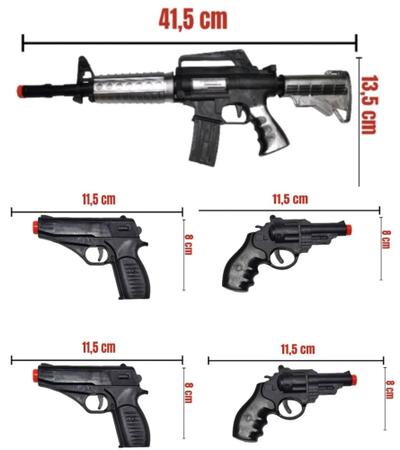 Armas De Brinquedo Revolver Pistola Lança Dardos Completos