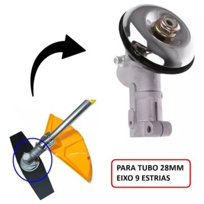 Ponteira Transmissão Completa Para Roçadeira 9 Estrias Tubo 28MM