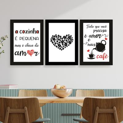 Quadros Café Salão Beleza Frases Wifi Kit 3 Peças 20x28cm - camaleao  decorações - Quadro Decorativo - Magazine Luiza